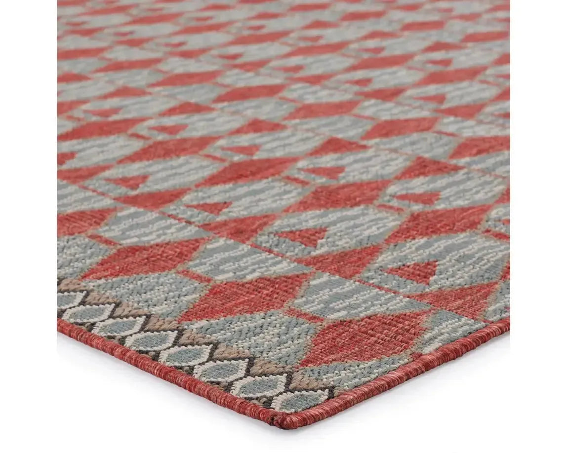 Mahaba MAH01 Red/Taupe Rug