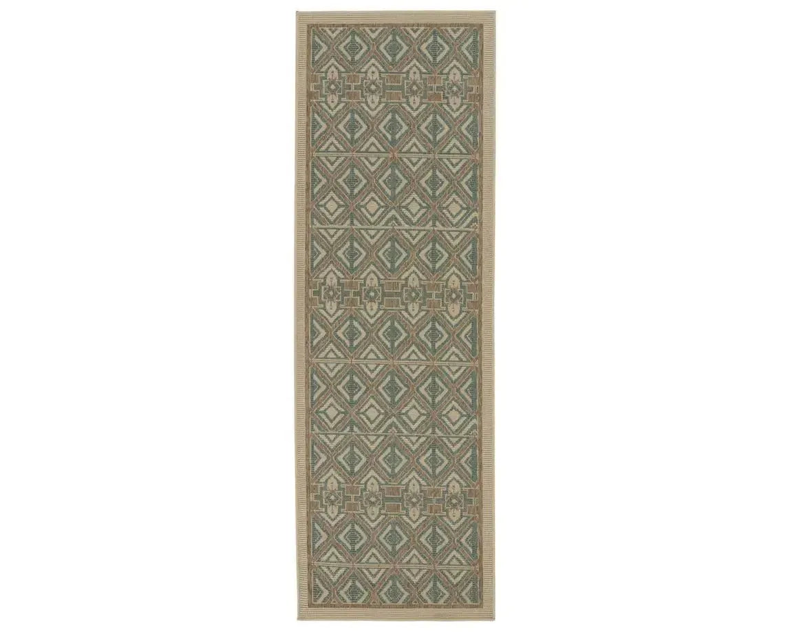 Mahaba MAH03 Green/Taupe Rug