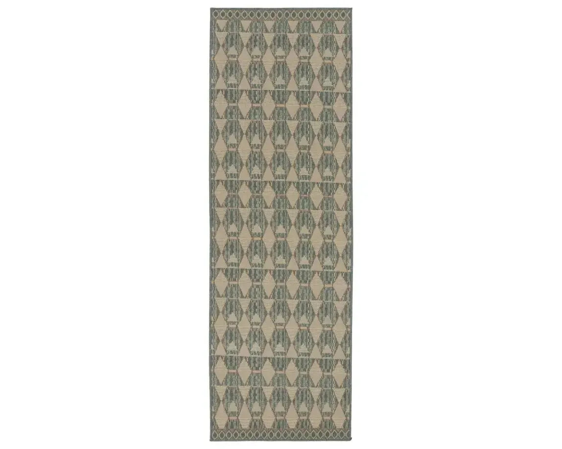 Mahaba MAH04 Green/Taupe Rug