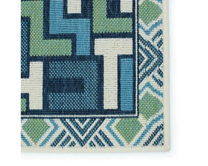 Mahaba MAH11 Blue/Green Rug