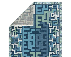 Mahaba MAH11 Blue/Green Rug