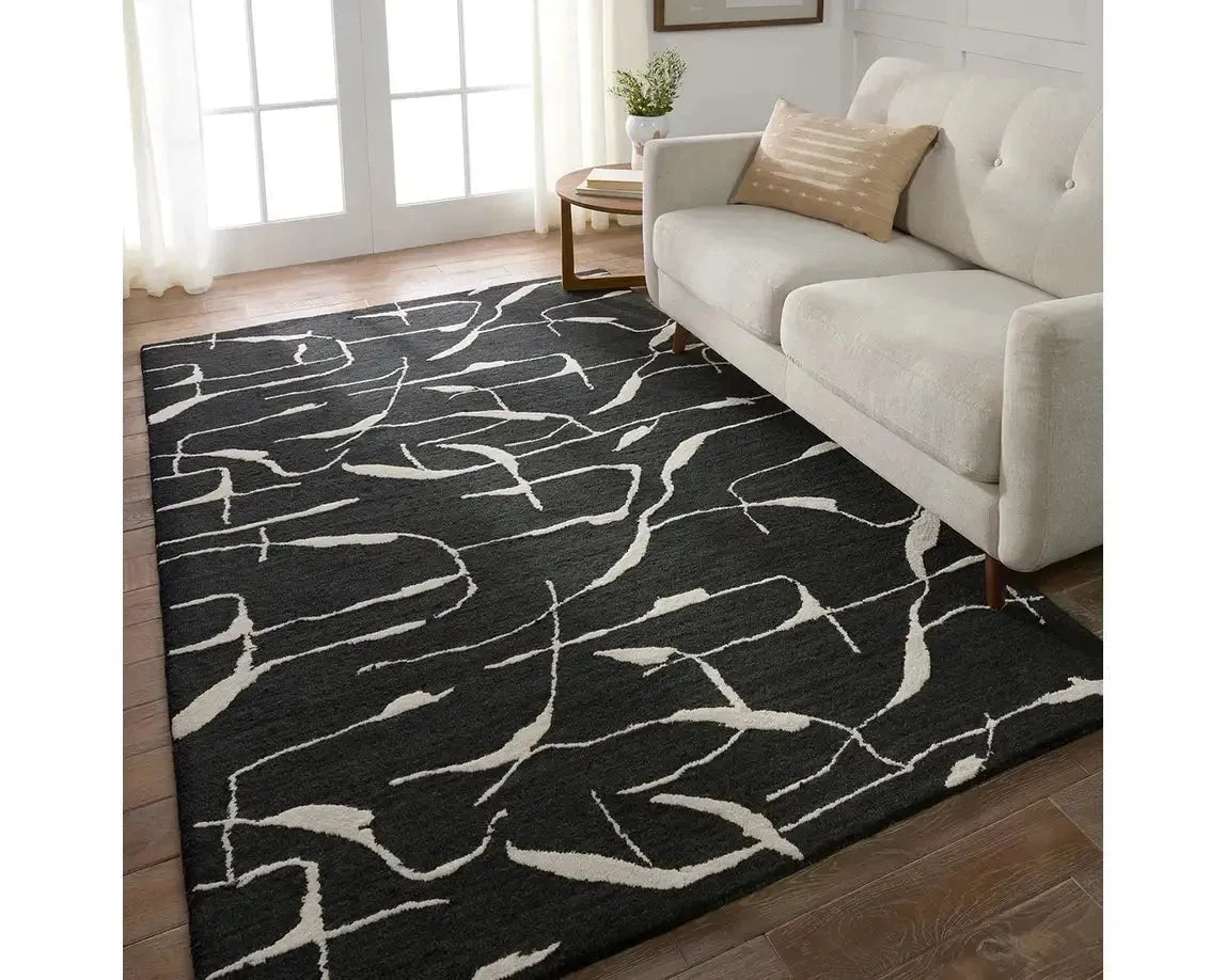 Mallino MNK01 Black/Cream Rug