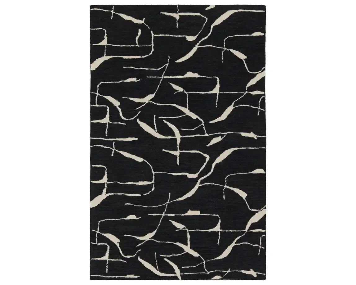 Mallino MNK01 Black/Cream Rug