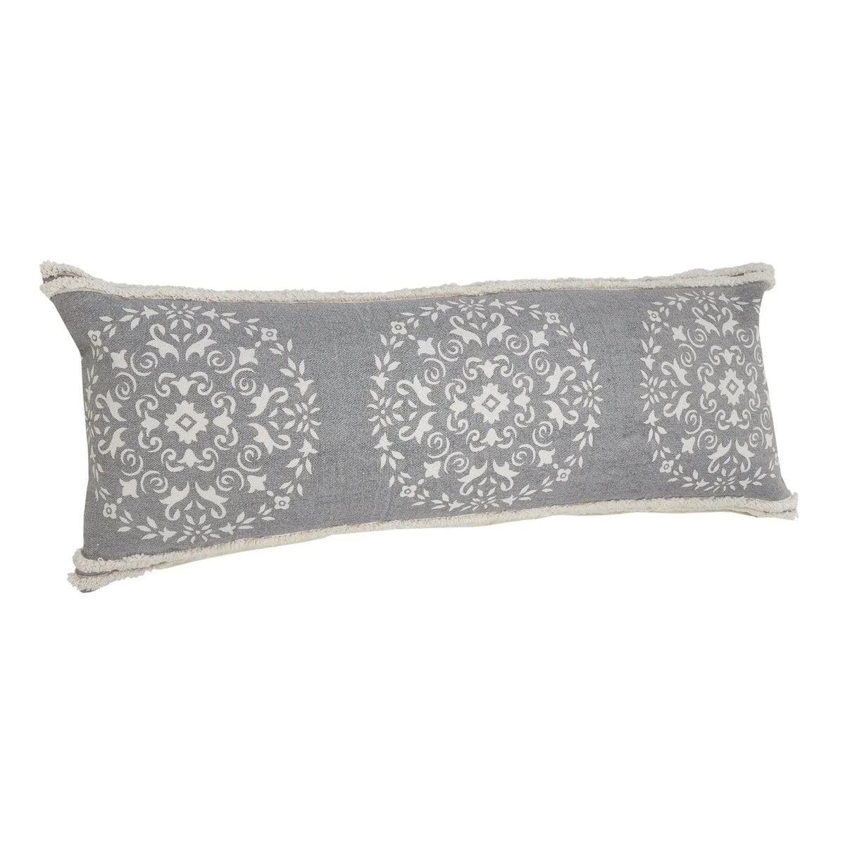 Mandala Lr07655 Gray/White Pillow