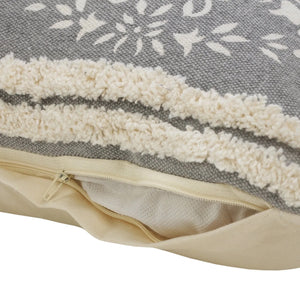 Mandala Lr07655 Gray/White Pillow