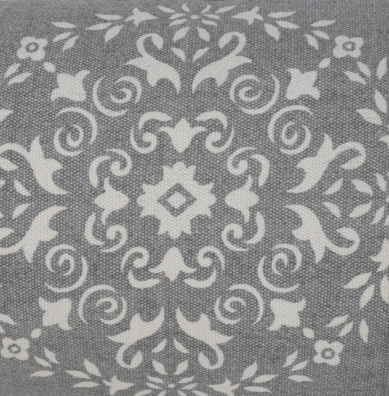 Mandala Lr07655 Gray/White Pillow