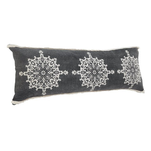 Mandala Lr07657 Dark Gray/White Pillow