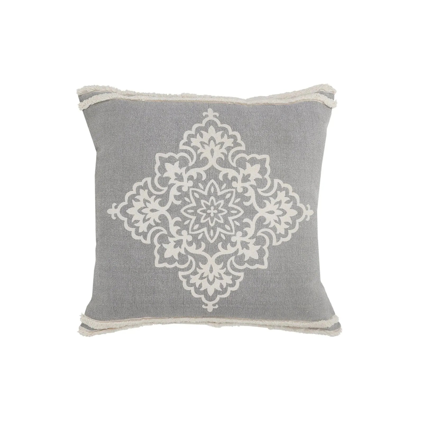 Mandala Lr07658 Light Gray/White Pillow