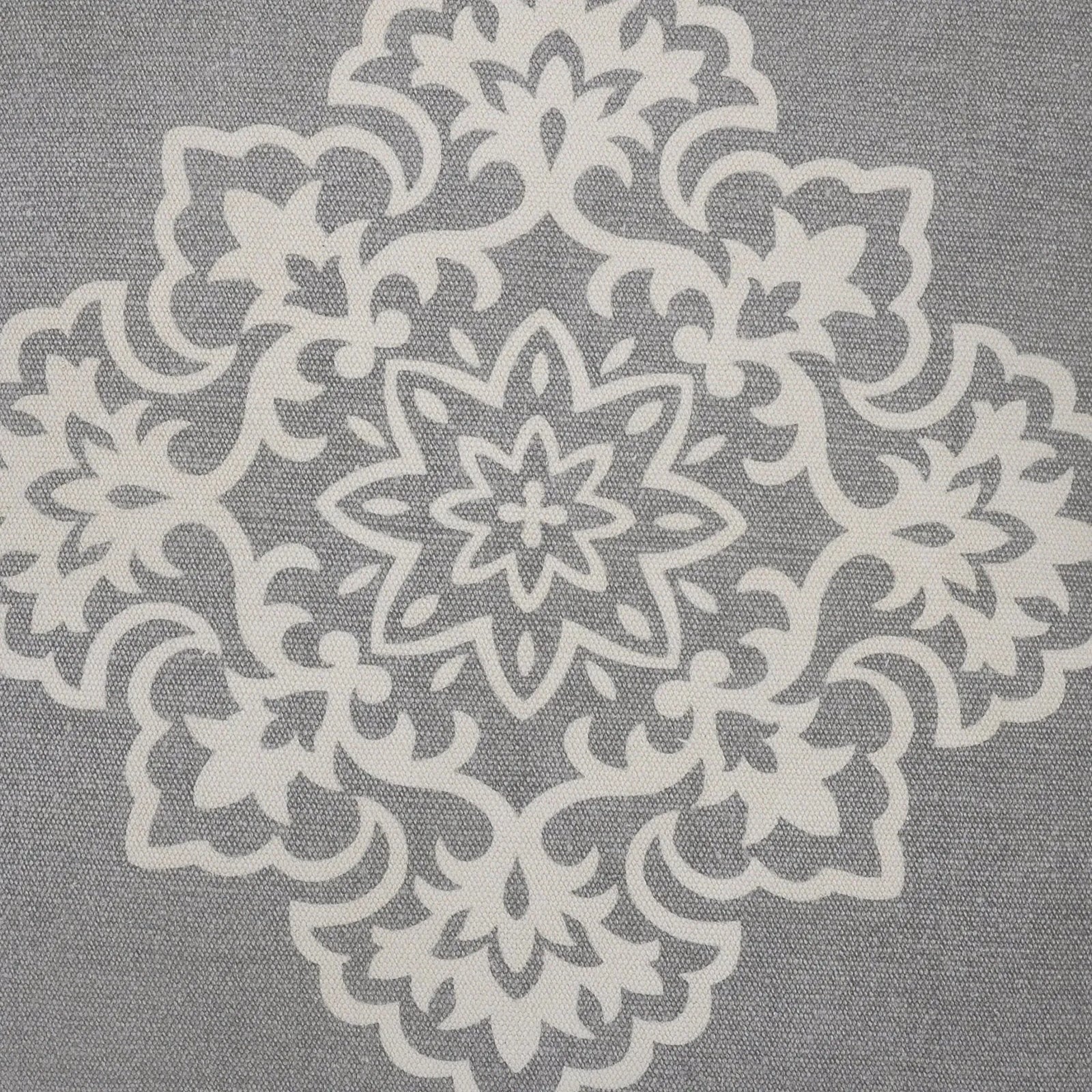 Mandala Lr07658 Light Gray/White Pillow