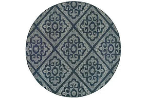 Marina 3804B Navy Ivory Rug