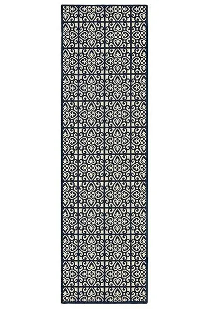 Marina 5927B Ivory Navy Rug