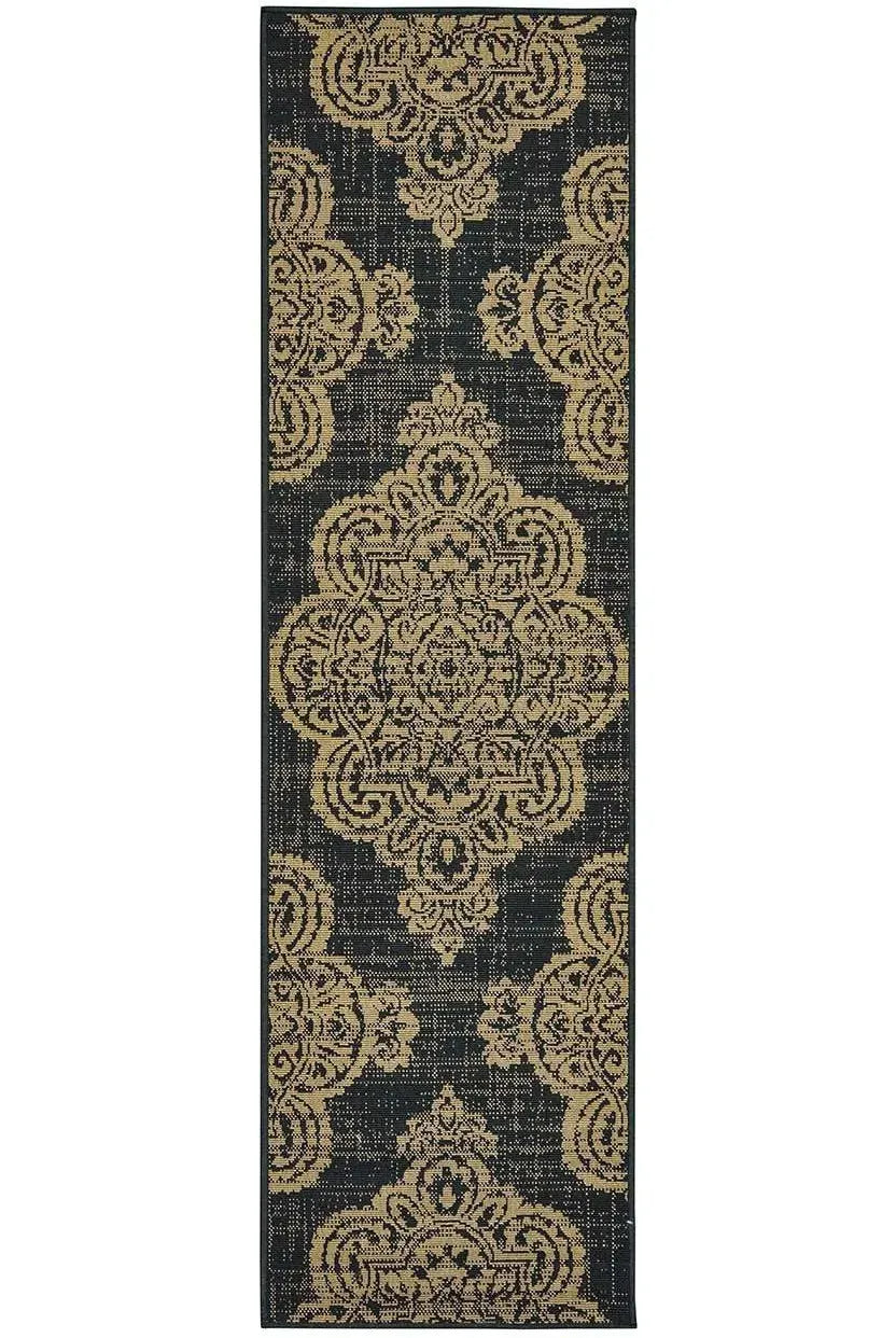 Marina 5929K Black Tan Rug