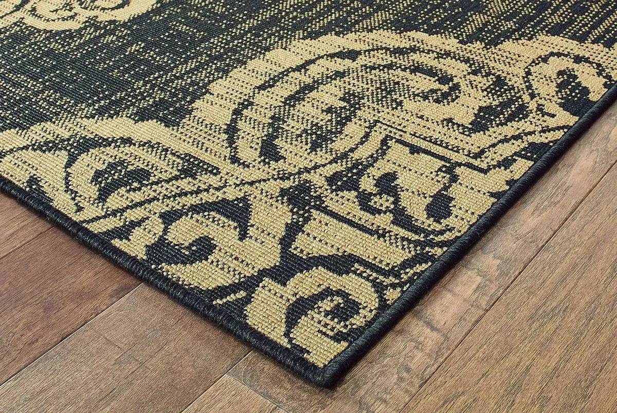 Marina 5929K Black Tan Rug
