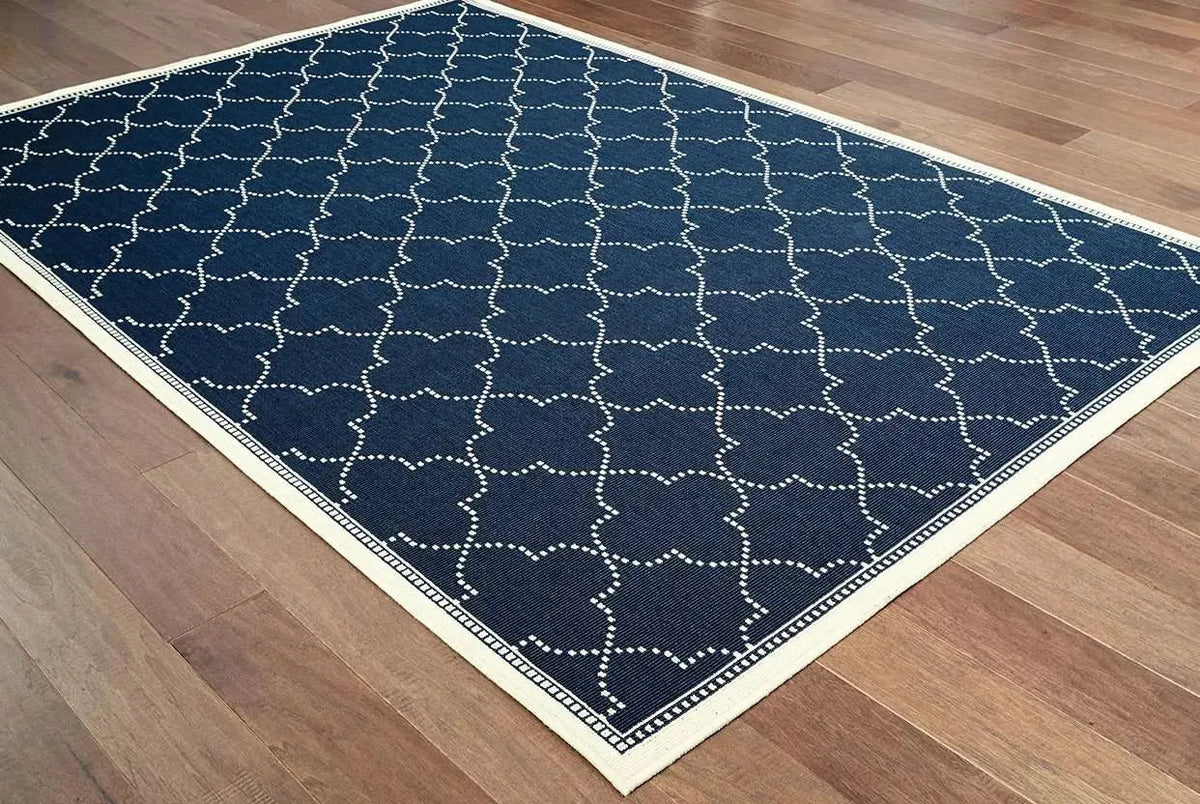 Marina 6025P Navy Ivory Rug