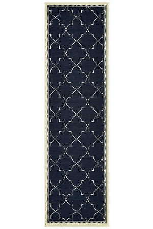 Marina 6025P Navy Ivory Rug
