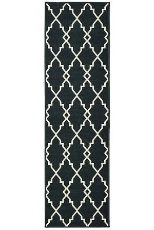 Marina 7763K Black Ivory Rug