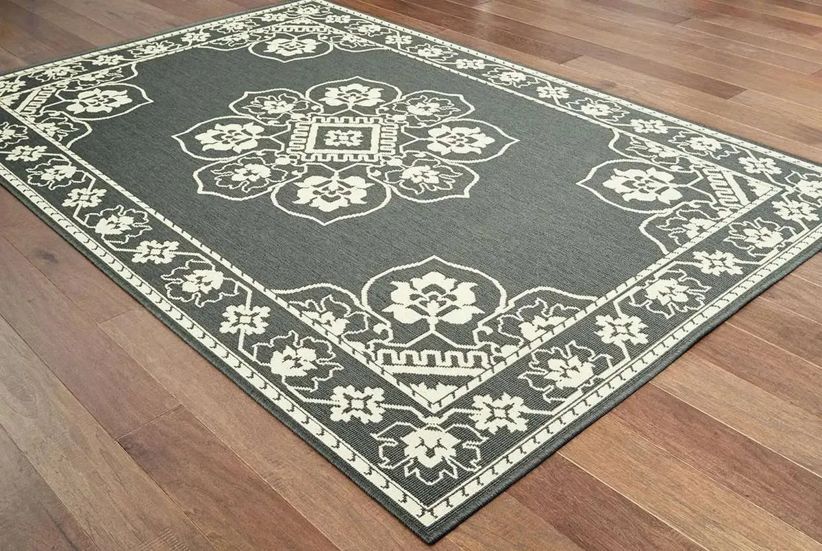 Marina 7764E Grey Ivory Rug