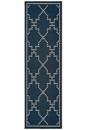 Marina 7765B Navy Ivory Rug