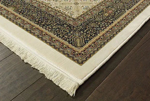 Masterpiece 1335I Ivory/ Black Rug