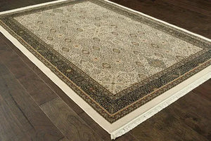Masterpiece 1335I Ivory/ Black Rug