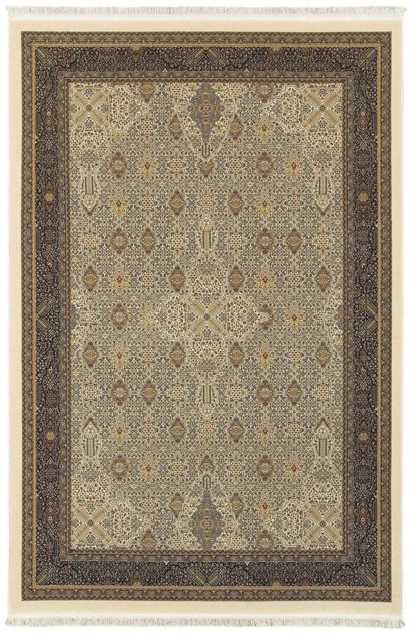 Masterpiece 1335I Ivory/ Black Rug