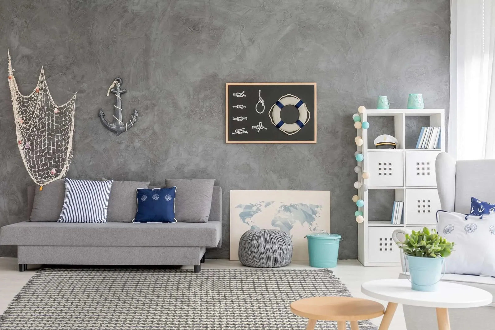 Maui 1342 Houndstooth Ivory Grey Rug