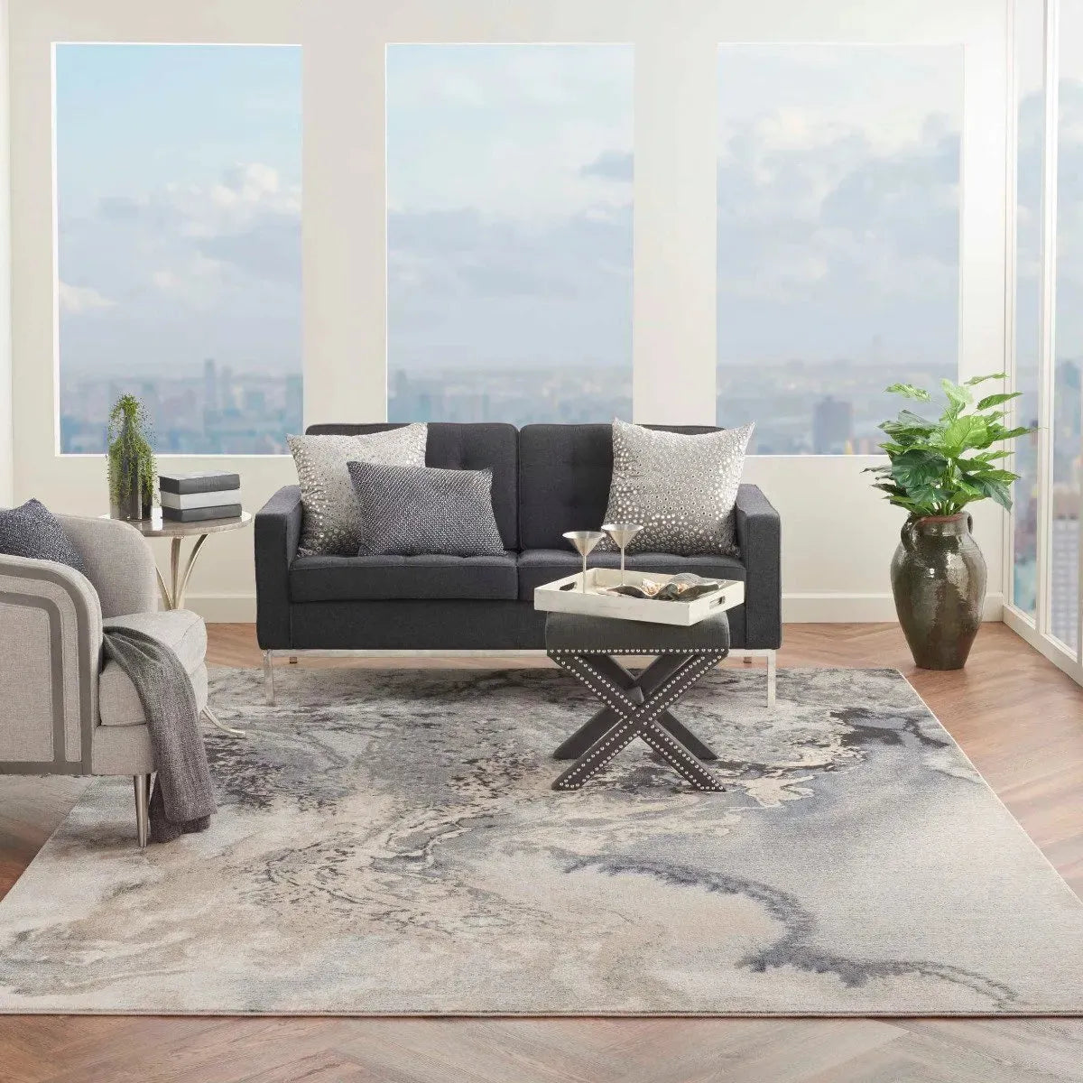 Maxell Mae08 Grey Rug