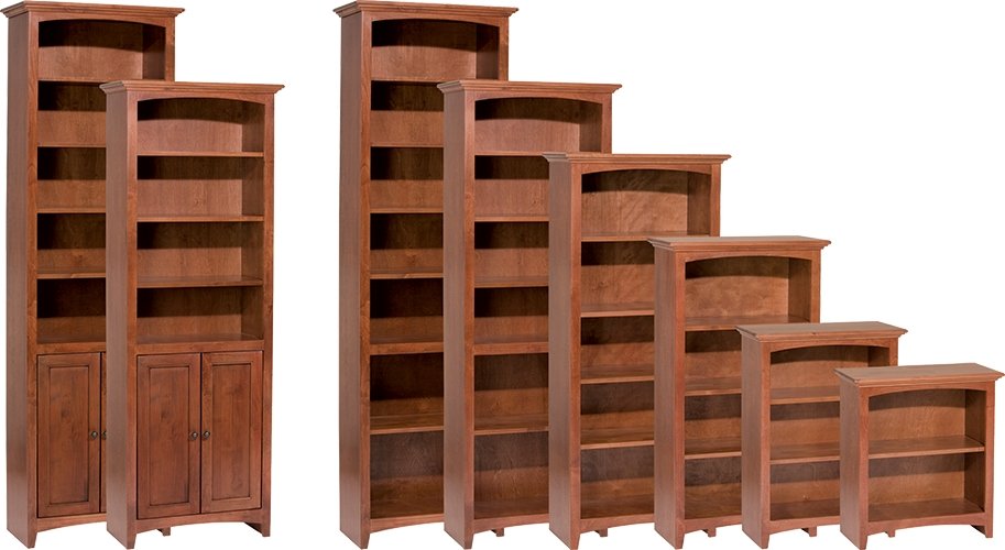 McKenzie Custom 24"W Alder Bookcases