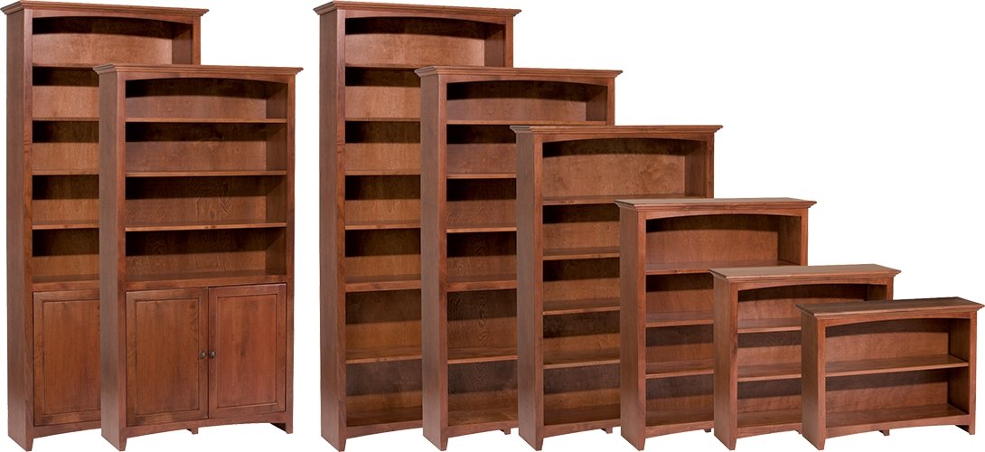 McKenzie Custom 36"W Alder Bookcase