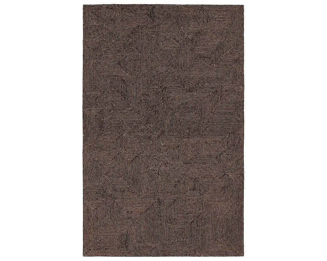 Mercia MRC01 Tan/Black Rug