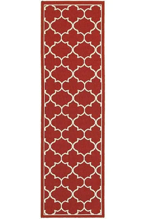 Meridian 1295R Red/ Ivory Rug