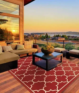 Meridian 1295R Red/ Ivory Rug