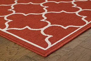 Meridian 1295R Red/ Ivory Rug