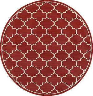 Meridian 1295R Red/ Ivory Rug