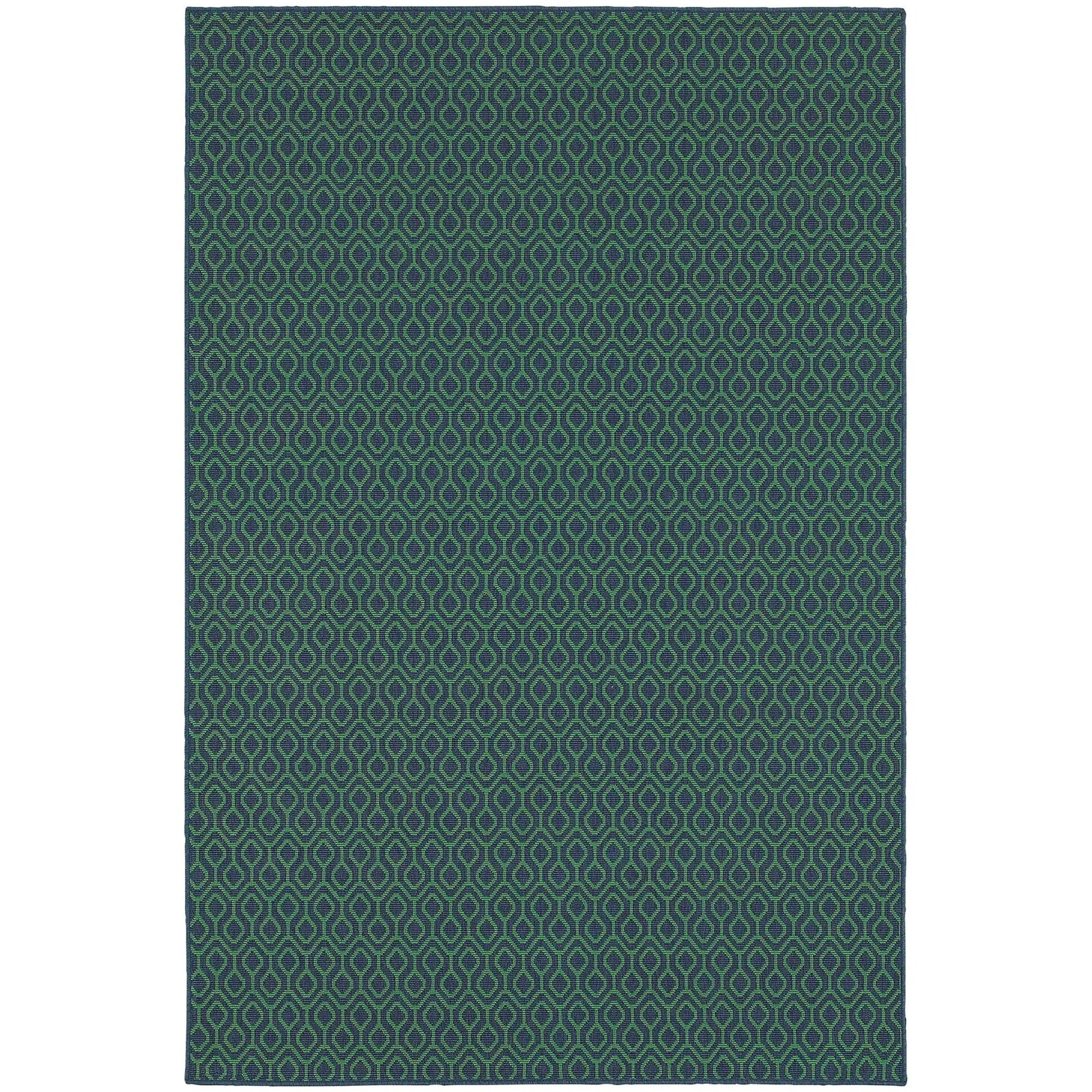 Meridian 1634q Navy/ Green Rug