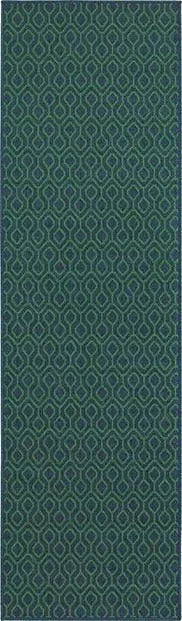 Meridian 1634q Navy/ Green Rug