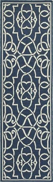 Meridian 2205B Navy/ Ivory Rug