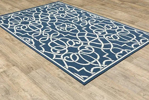 Meridian 2205B Navy/ Ivory Rug