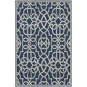 Meridian 2205b Navy/ Ivory Rug