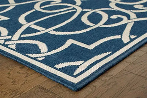 Meridian 2205B Navy/ Ivory Rug