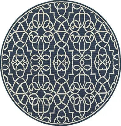 Meridian 2205B Navy/ Ivory Rug