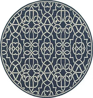 Meridian 2205B Navy/ Ivory Rug