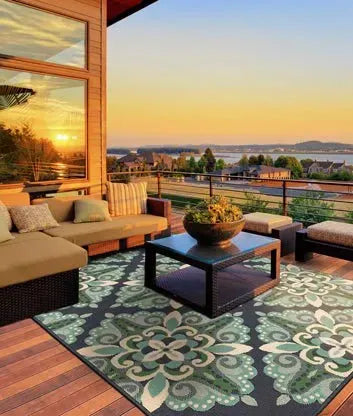 Meridian 2206B Blue/ Green Rug