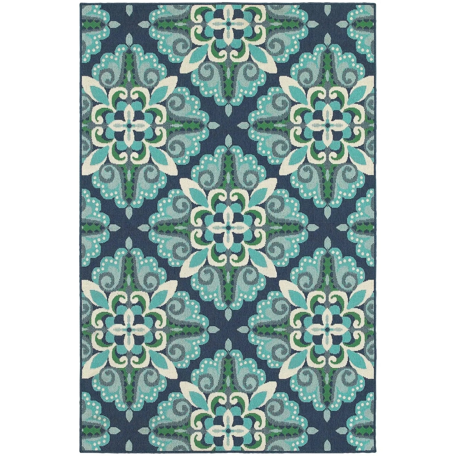 Meridian 2206b Blue/ Green Rug