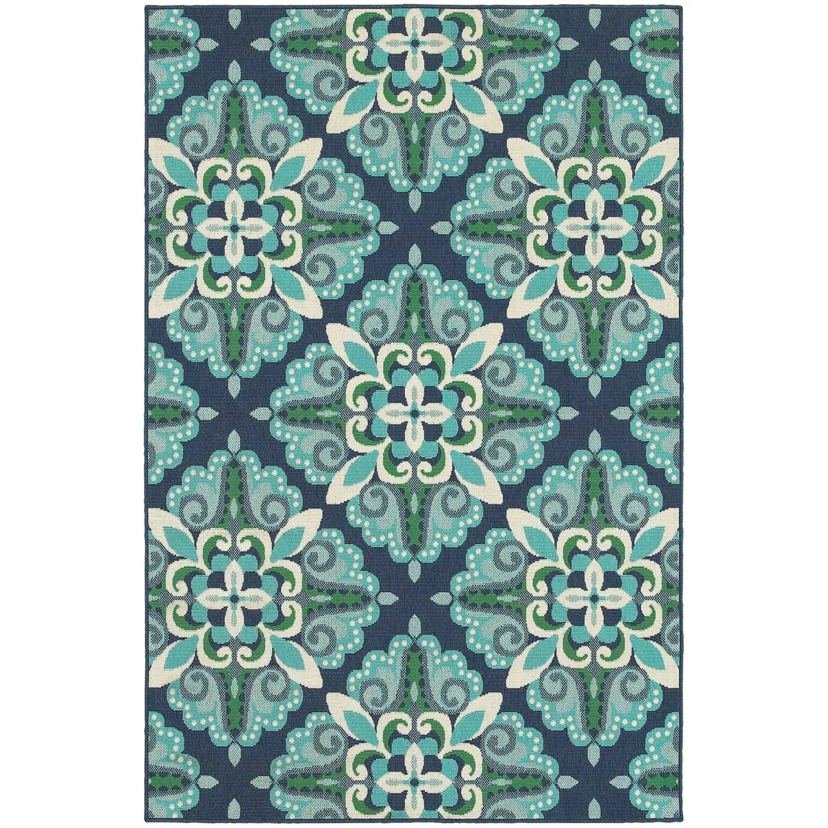 Meridian 2206b Blue/ Green Rug
