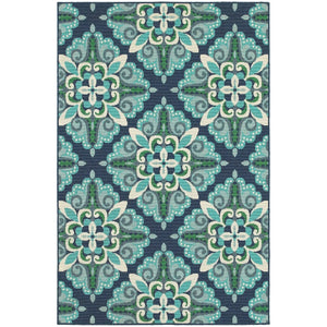 Meridian 2206b Blue/ Green Rug