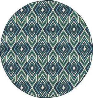 Meridian 2209B Navy/ Green Rug