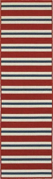 Meridian 5701R Red/ Blue Rug