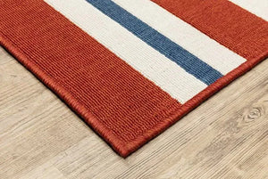 Meridian 5701R Red/ Blue Rug