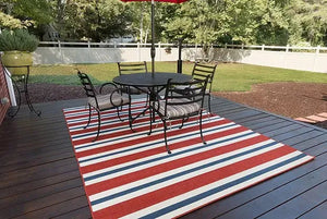 Meridian 5701R Red/ Blue Rug